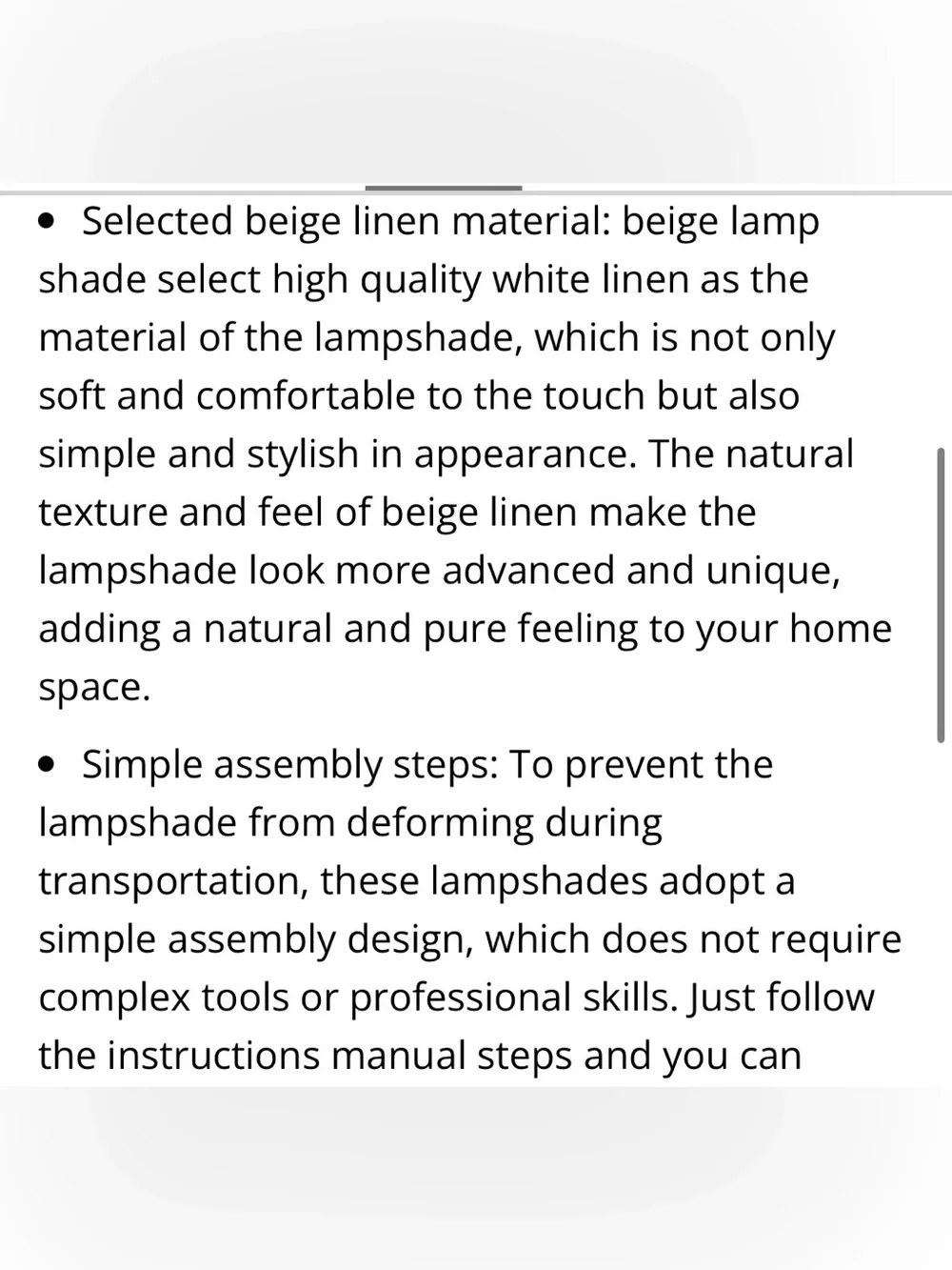Large Drum Lampshade Easy Assembly - BEIGE
